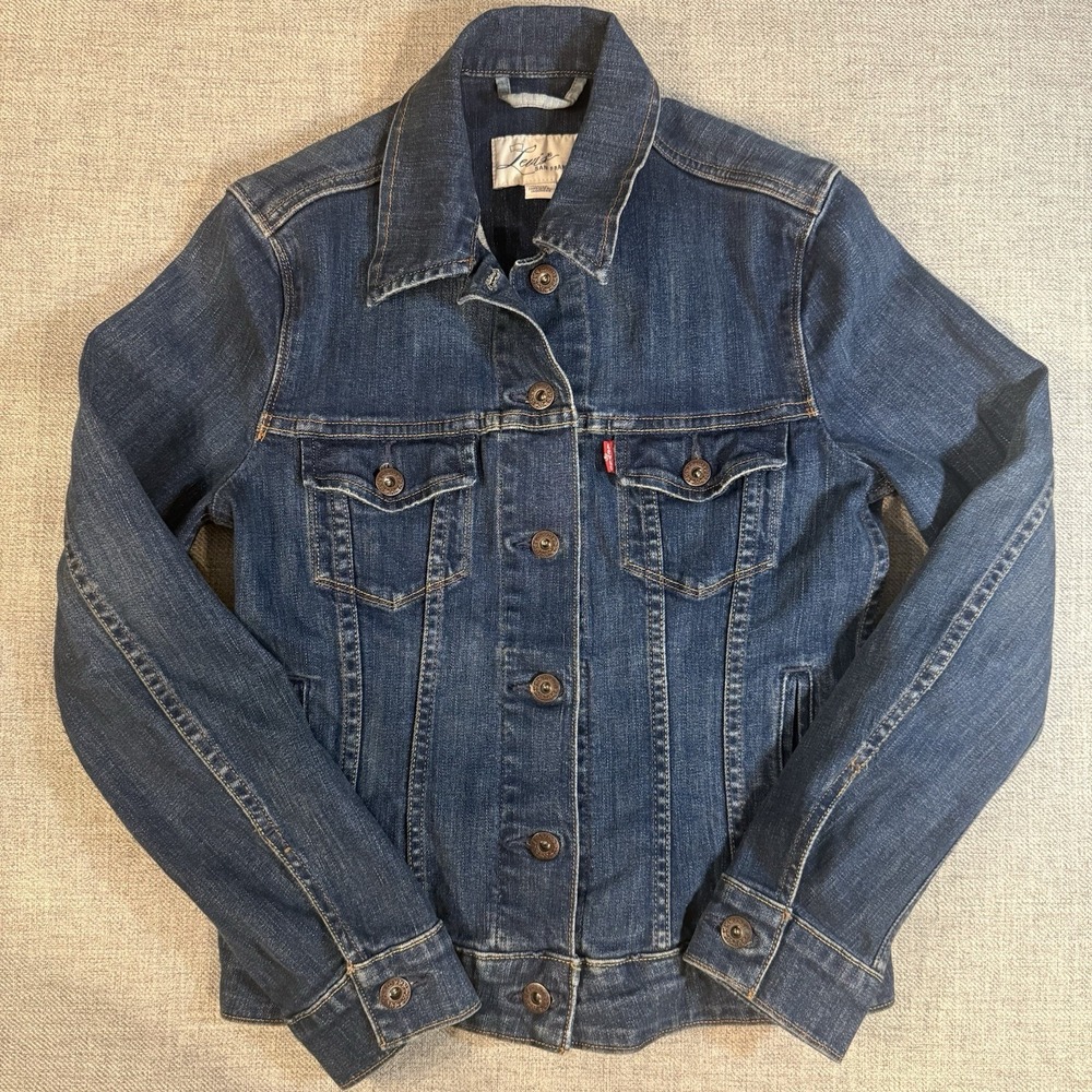 Levi's Denim Jacket Women's XS Blue Stretch Trucker Jean Jacket